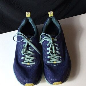 Hoka Men's Navy and Light Blue Athletic Shoes